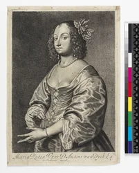 Portrait of Mary Ruthven, engraved by William Faithorne